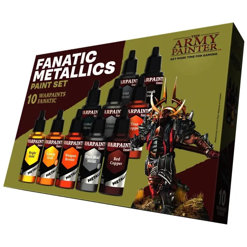 [TAP WP8069] The Army Painter : Set de peintures - Fanatic Metallics │ Warpaint Set 