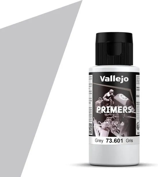 [VAL 73.601] Vallejo Surface Primer : Grey (Apprêt Acrylique Gris Aérographe & Pinceau) (60ml) │ Ref. 73.601