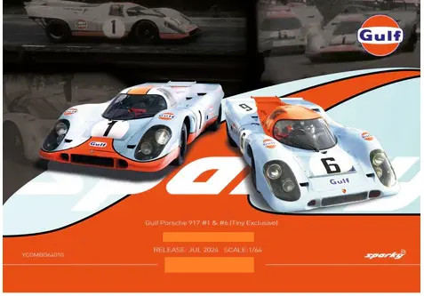 [SPK TCOMBO64010] Spark : Porsche 917K Gulf n°1 et n°6  [1/64]