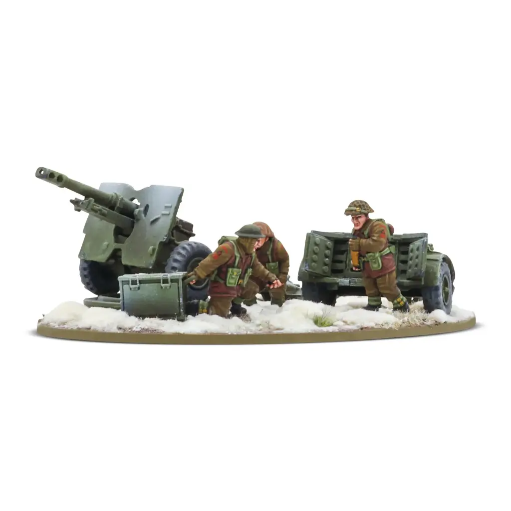 Bolt Action : British & Canadian (Winter) 25 PDR ATG and Crew │ Mid - Late