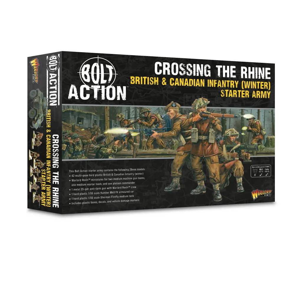 [WLG 402611002] Bolt Action: Brits & Canadees Leger (Winter) Starter Army "Crossing the Rhine" │ Midden - Laat Oorlog