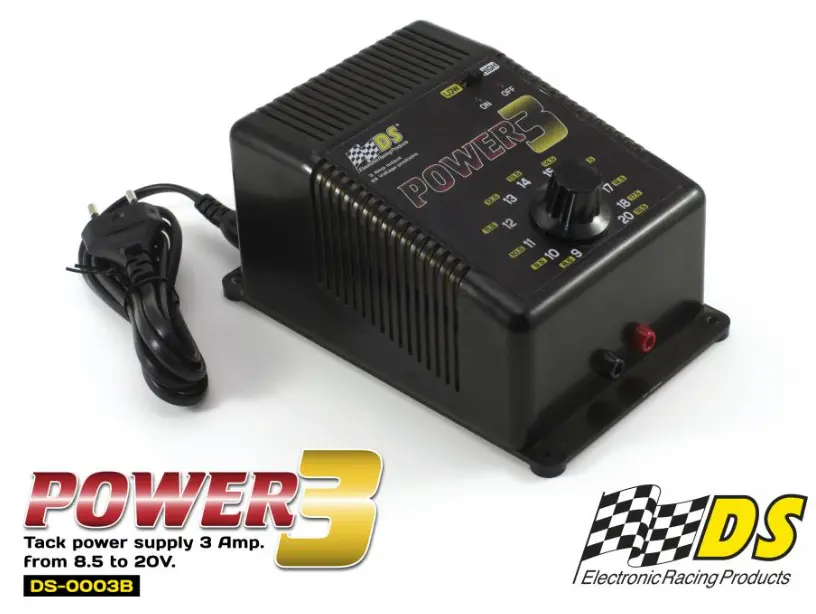DS Racing : Alimentation  POWER 3 reglable 60va 9.5v-19.5V