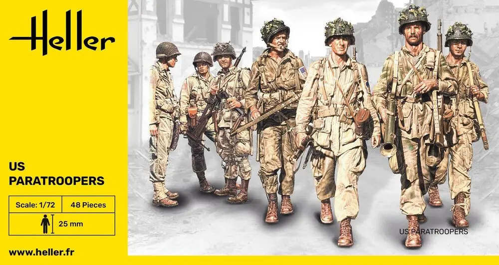 Heller : US Paratrooper (48pcs) 1/72