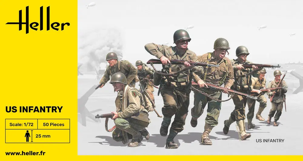 Heller : US Infantry (50pcs) 1/72