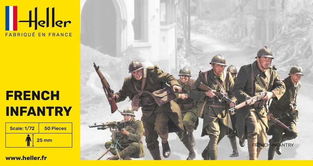 [HEL 49602] Heller : French Infantry (50pcs) 1/72
