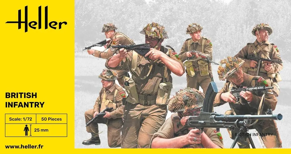 [HEL 49604] Heller : British Infantry (50pcs) 1/72