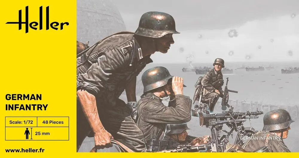 [HEL 49605] Heller : German Infantry (48pcs) 1/72