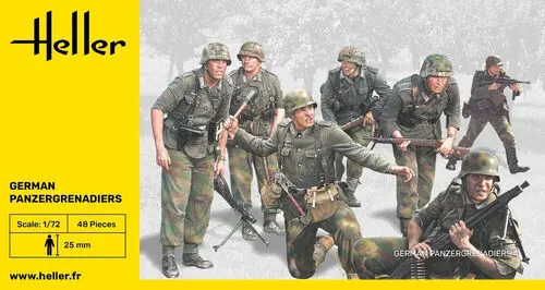Heller : German Panzergrenadiers (48pcs) 1/72