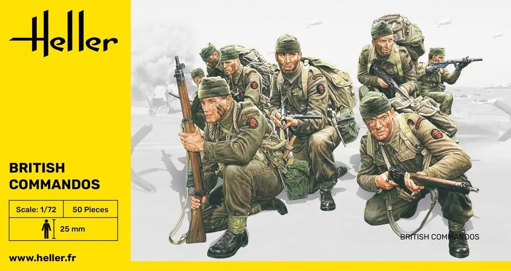 [HEL 49632] Heller : Britische Kommandotruppen (50pcs) 1/72