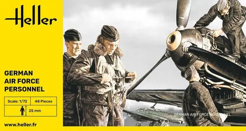 Heller : Luftwaffe Personal - German Air Force Personal (48pcs) 1/72