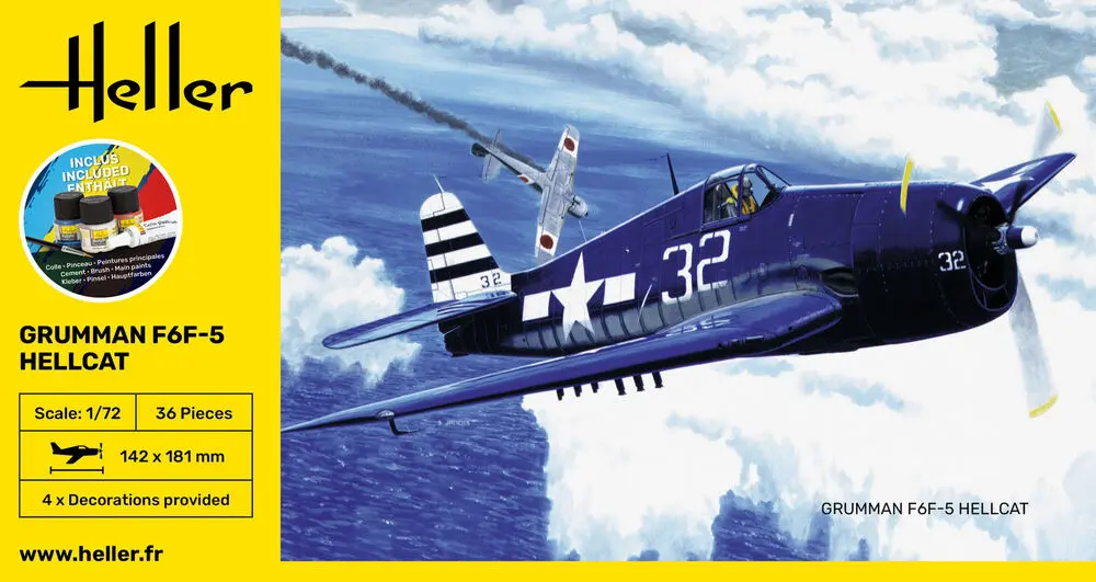 Heller : Chasseur Grumman F6F-5 Hellcat (1/72)