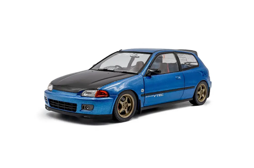 Solido : Honda Civic EG6 Solido Works Cobalt Bleu [1/18]