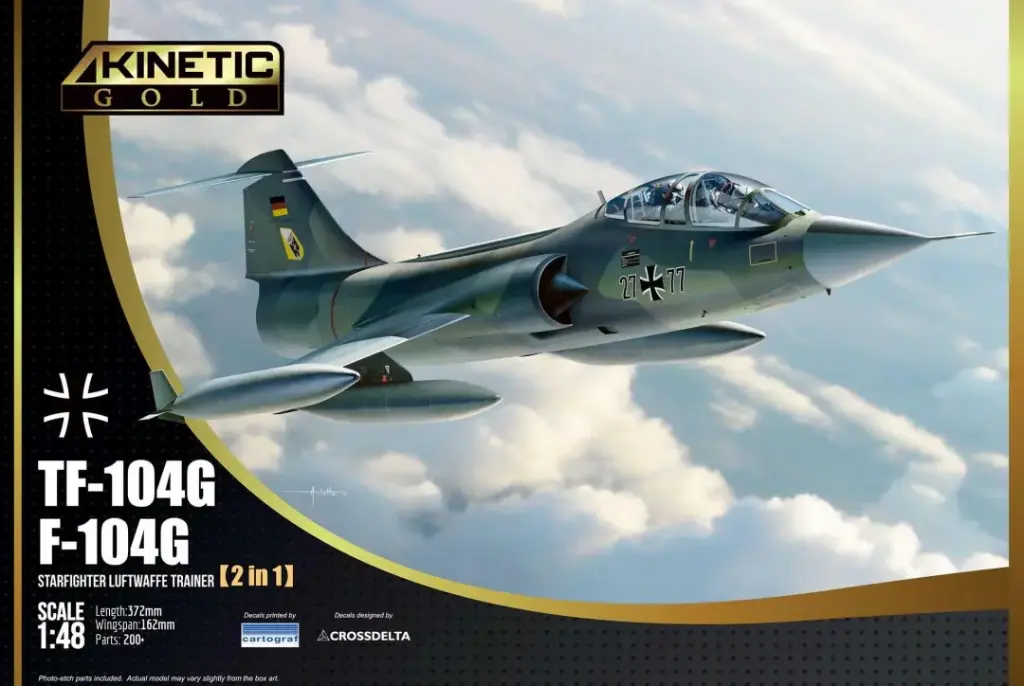 Kinetic Gold : Luftwaffe Starfighter Lockheed F-104G & TF-104G [Pack 2in1] (1/48)