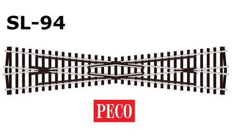 [PEC SL-94] Peco : Croisement long 249mm 12° Streamline code 100