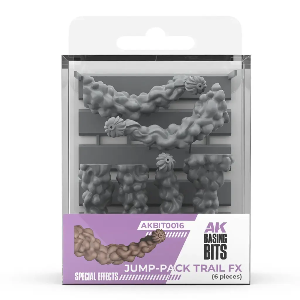 [AK AKBIT0016] AK Interactive: Jump-Pack Trail FX - AK Basing Bits Resin Accessoires (6 st.) │ Ref. AKBIT0016