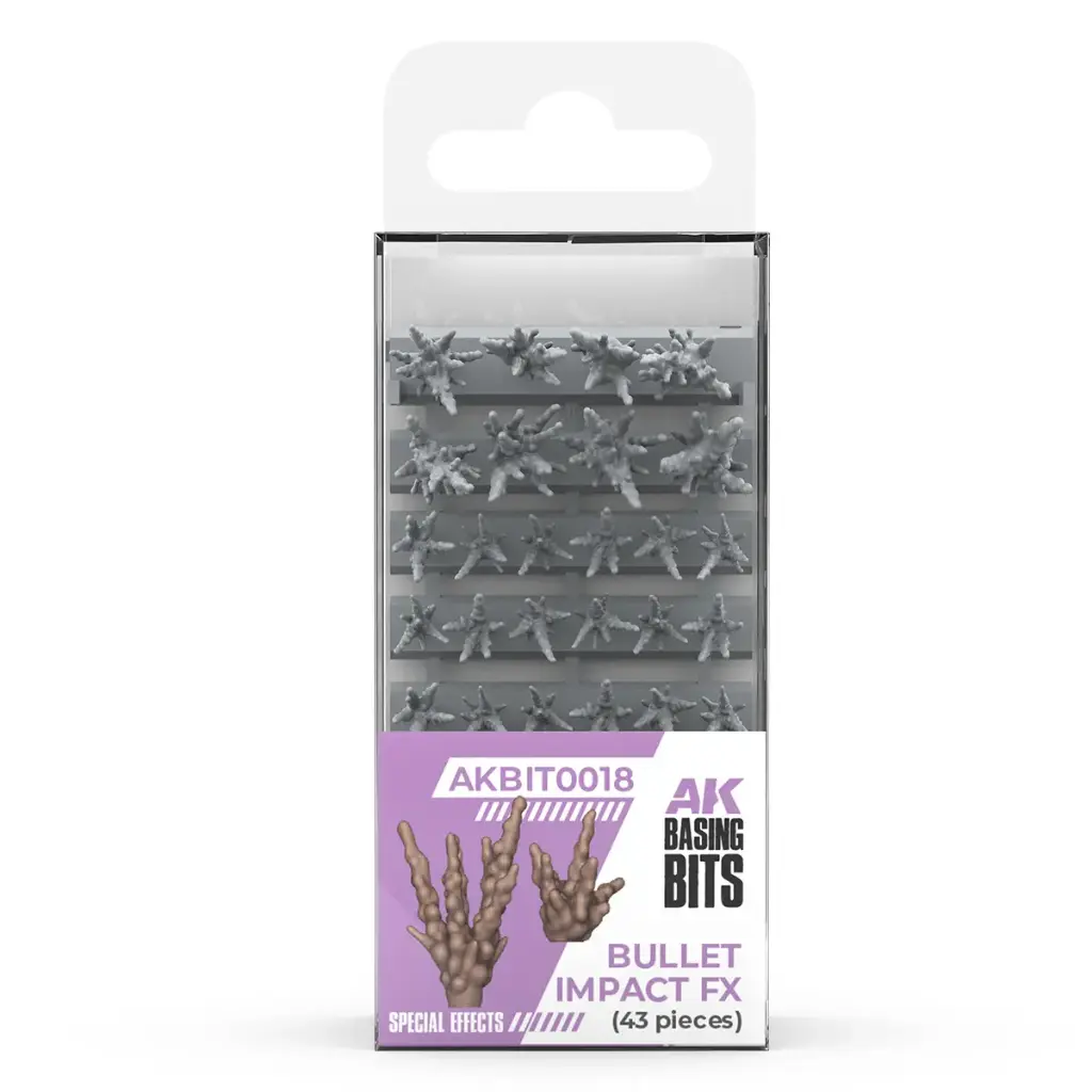 [AK AKBIT0018] Ak Interactive : Bullet Impact (43pcs) - FX Bits
