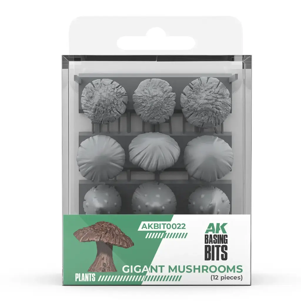 Ak Interactive : Giant Mushrooms (12pcs) - Basing Bits