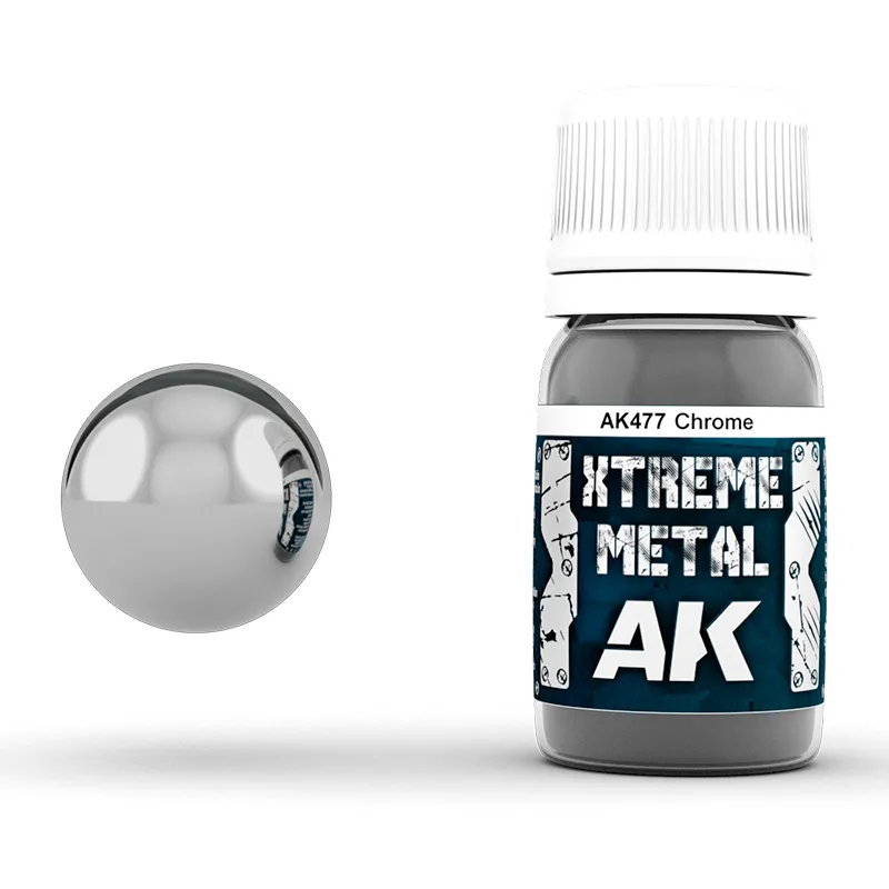 [AK AK477] Ak Interactive : Chrome (30ml) │ XTREME METAL