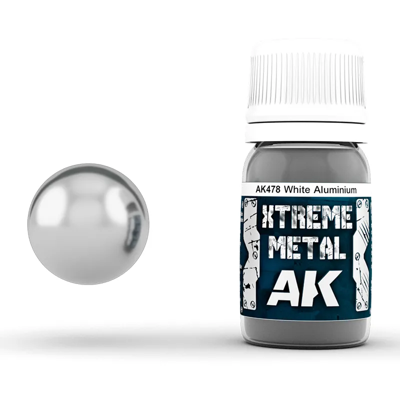 [AK AK478] Ak Interactive : White Aluminium (30ml) │ XTREME METAL
