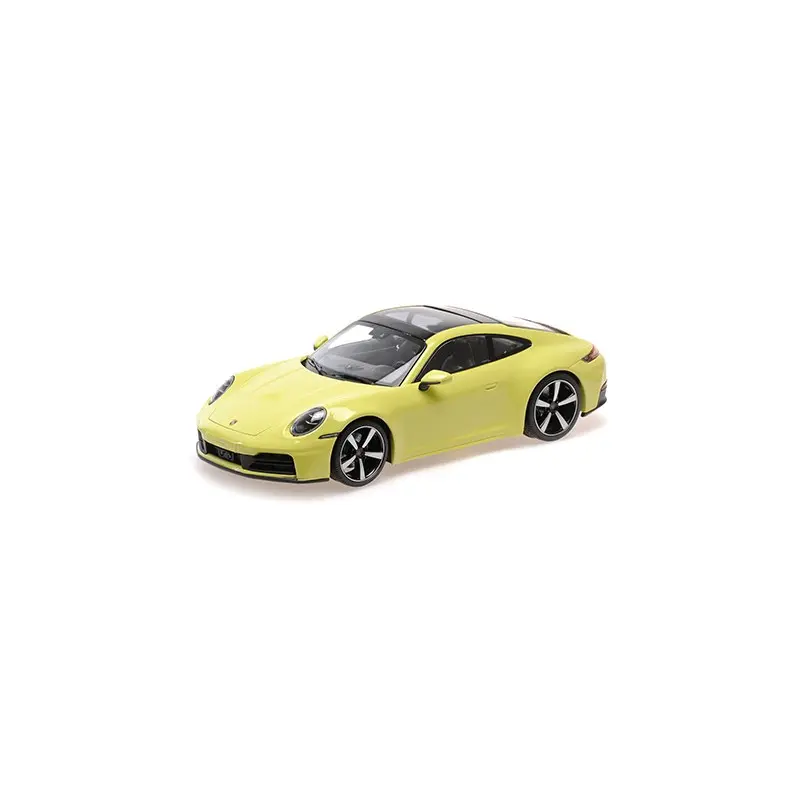 Minichamps : Porsche 911 992.2 Carrera Coupe 2024 Jaune métallique  [1/18]
