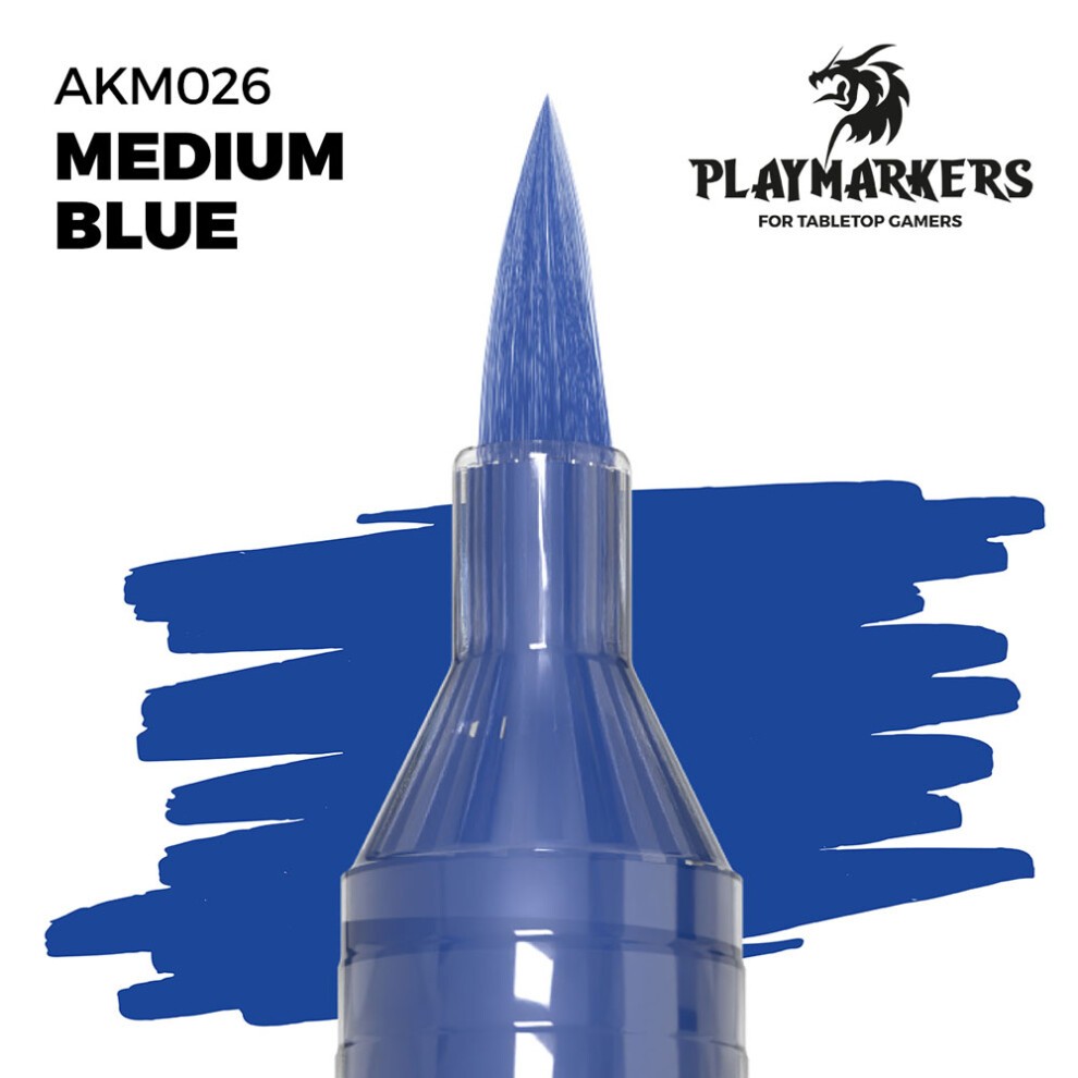 [AK AKM026] AK Interactive Playmarkers Medium Blue Acrylic Paint Marker AKM026