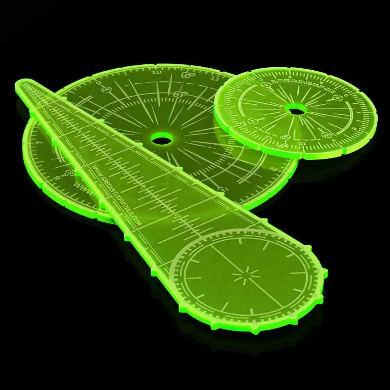 [GSW 14373] Green Stuff : Gabarits d'explosion (Vert Fluo)