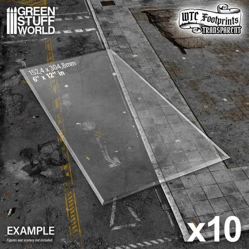 Green Stuff : Gabarits de ruines au format WTC (10pcs)