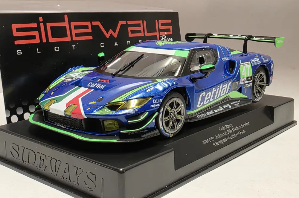 Sideways : Ferrari 296 GT3 Cetilar n°47 IMSA GTD Indianapolis 2024. Semagiotto - Lacorte - Fuoco