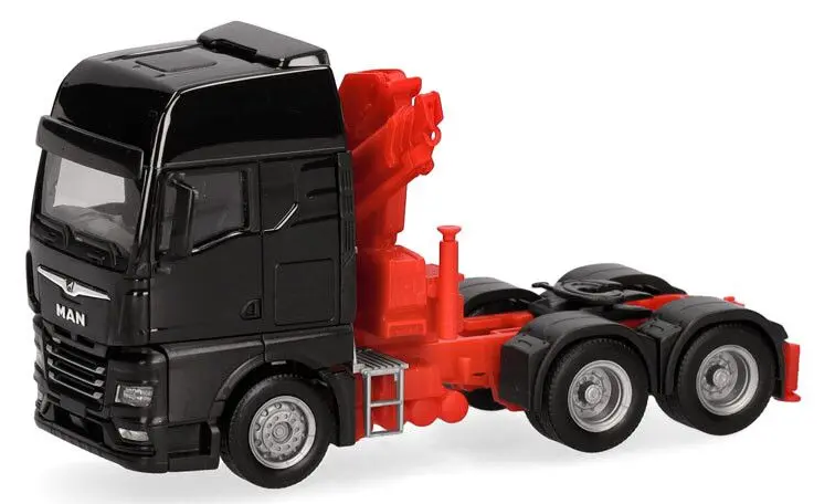 Herpa : MAN TGX GX 6x4 + HIAB, zwart