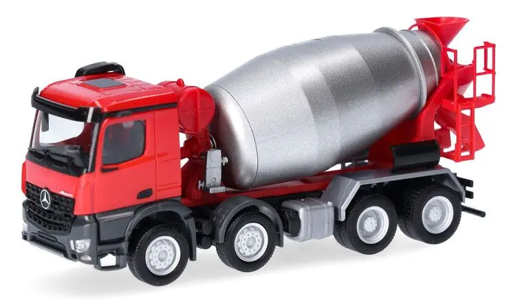 Herpa : Mercedes Benz Arocs M Betonmixer 4a, rood/grijs