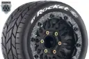 Louise RC : Pneu ST Rocket MFT collé sur Jante Noir - HEX Amovible 12/14/17mm │ 4WD [Front/Rear]