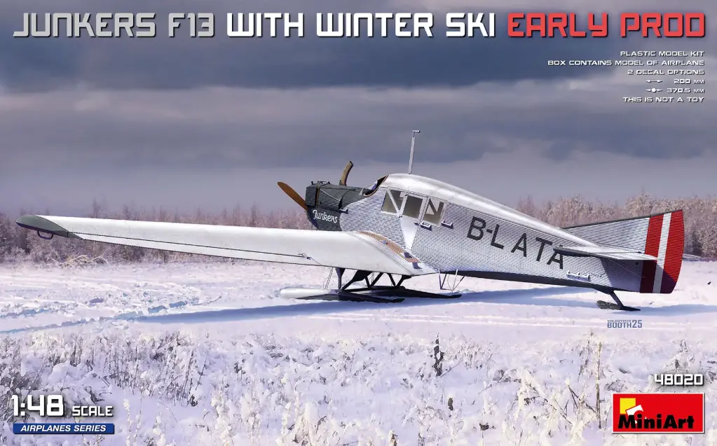 Miniart : Junkers F13 with winter Ski early Prod