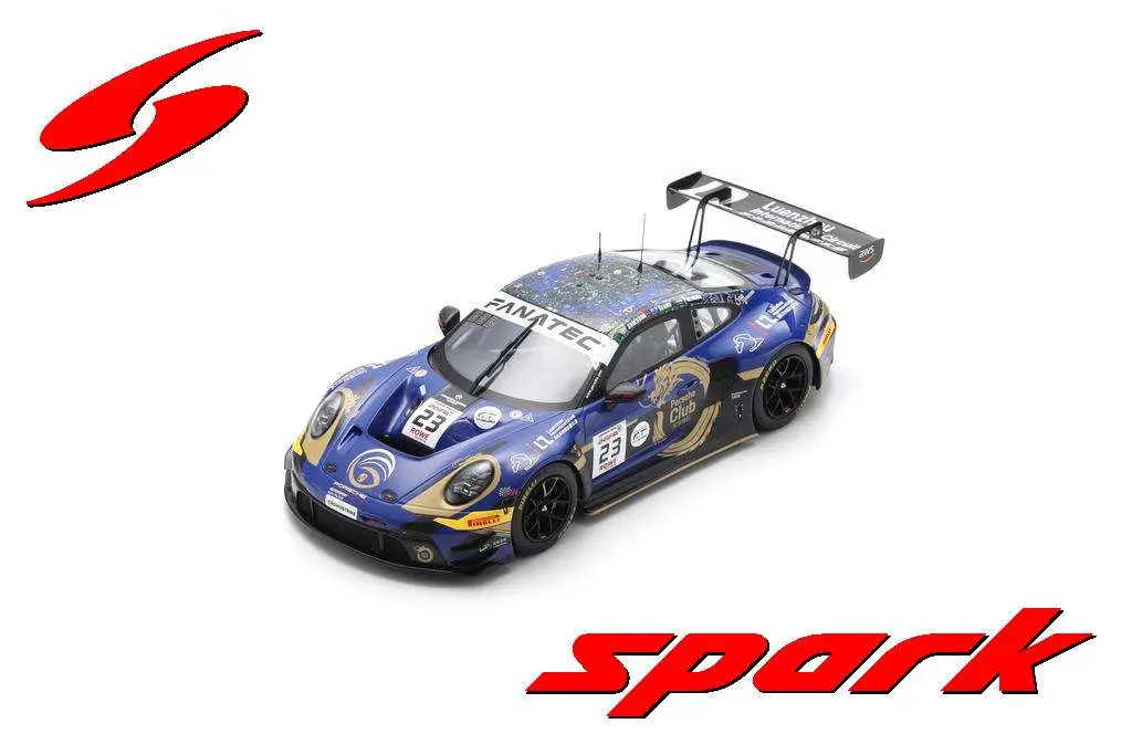 Spark : Porsche 911 GT3 R (992) No.23 Phantom Global Racing 24H Spa 2024 J. Evans – J. Eriksson – T. Preining [1/18]