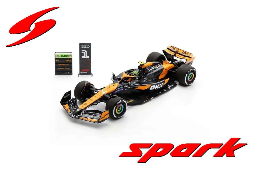 Spark : McLaren Formula 1 Team MCL38 No.4 Winner Miami GP 2024 Lando Norris [1/18]
