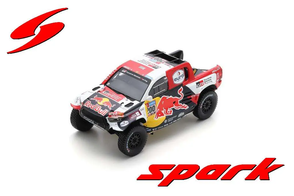 Spark : TOYOTA GR DKR HILUX T1+ No.200 Winner Dakar 2023 Nasser Al-Attiyah - Mathieu Baumel [1/18]