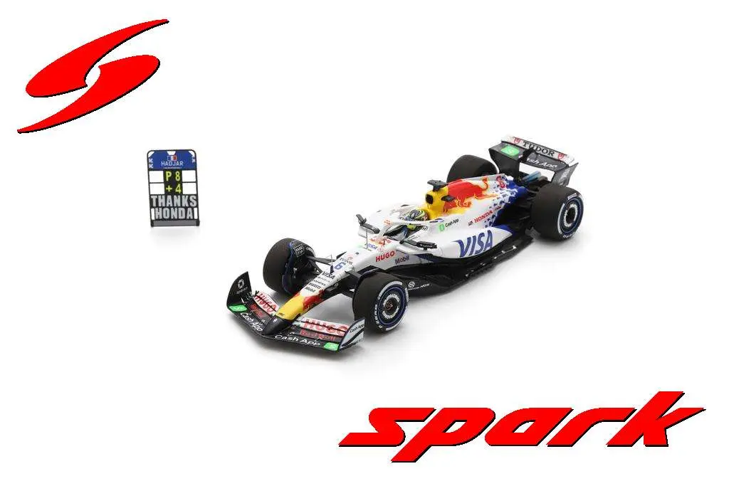 Spark : Racing Bulls VCARB 02 No.30 Visa Cash App Racing Bulls Formula One Team Japanese GP 2025 Liam Lawson With Pit Board [1/43]