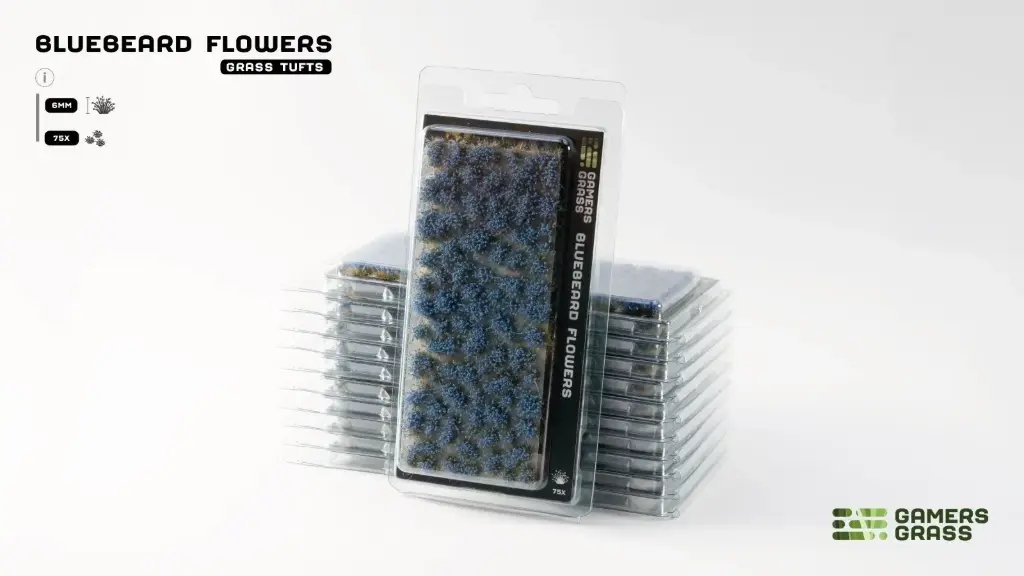 [GAG GGFS-BLU] Gamer Grass : Bluebeard Flowers (75Pcs) │ Touffes de Buissons