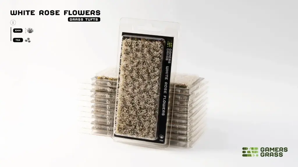 [GAG GGFS-WR] Gamer Grass : White Rose Flowers (75Pcs) │ Touffes de Fleures