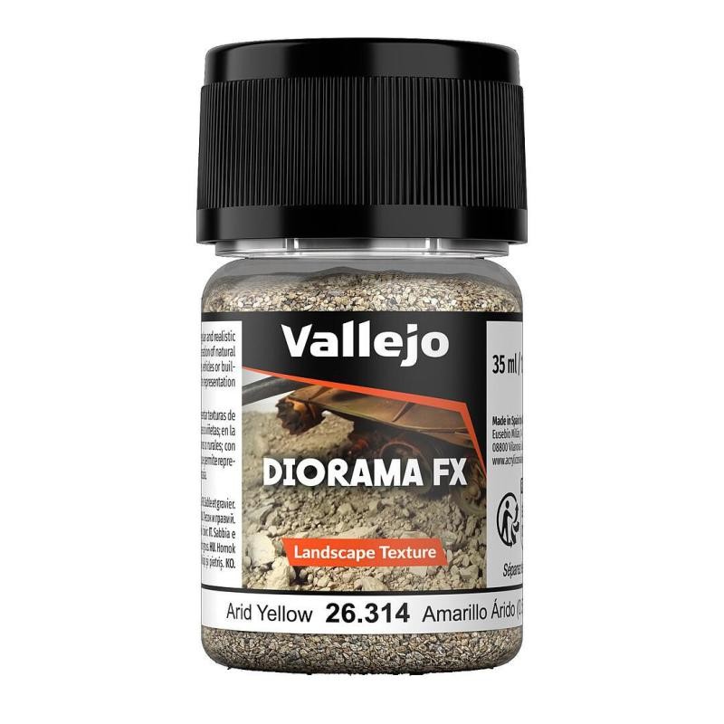 [VAL 26314] Vallejo : Gravier "Arid Yellow" - 0.5 / 2mm (35ml) │ Diorama FX