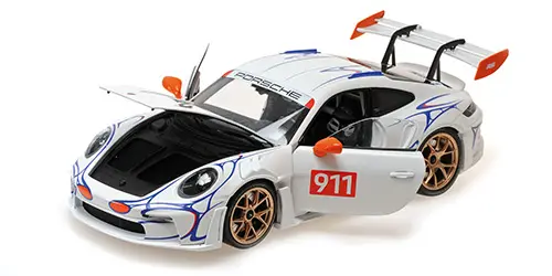 Minichamps : Porsche 911 "992" GT3RS 2023 Blanche-Orange [1/18]