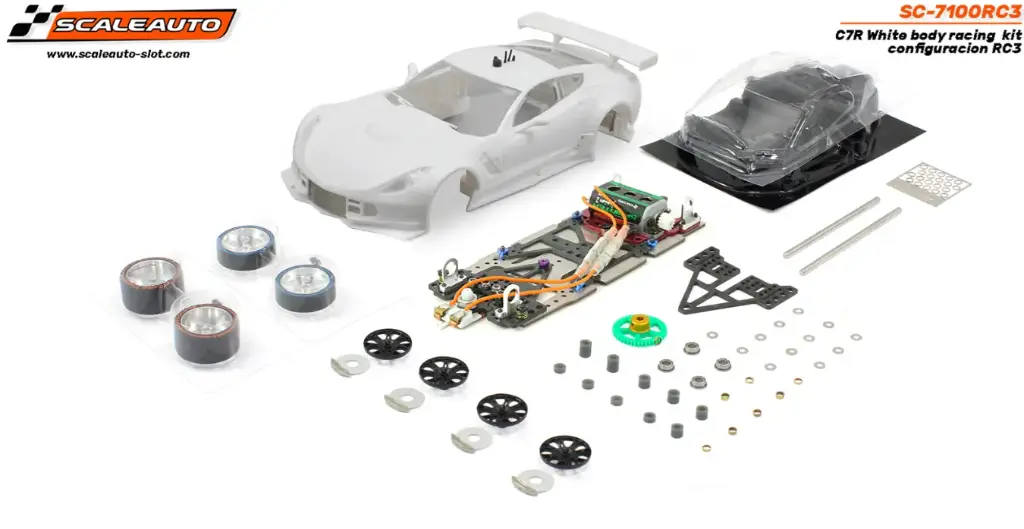 Scaleauto : Corvette C7R White Racing Kit Chassis RC3
