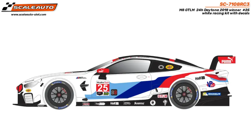 Scaleauto : Corvette C7R White Racing Kit Chassis RC3