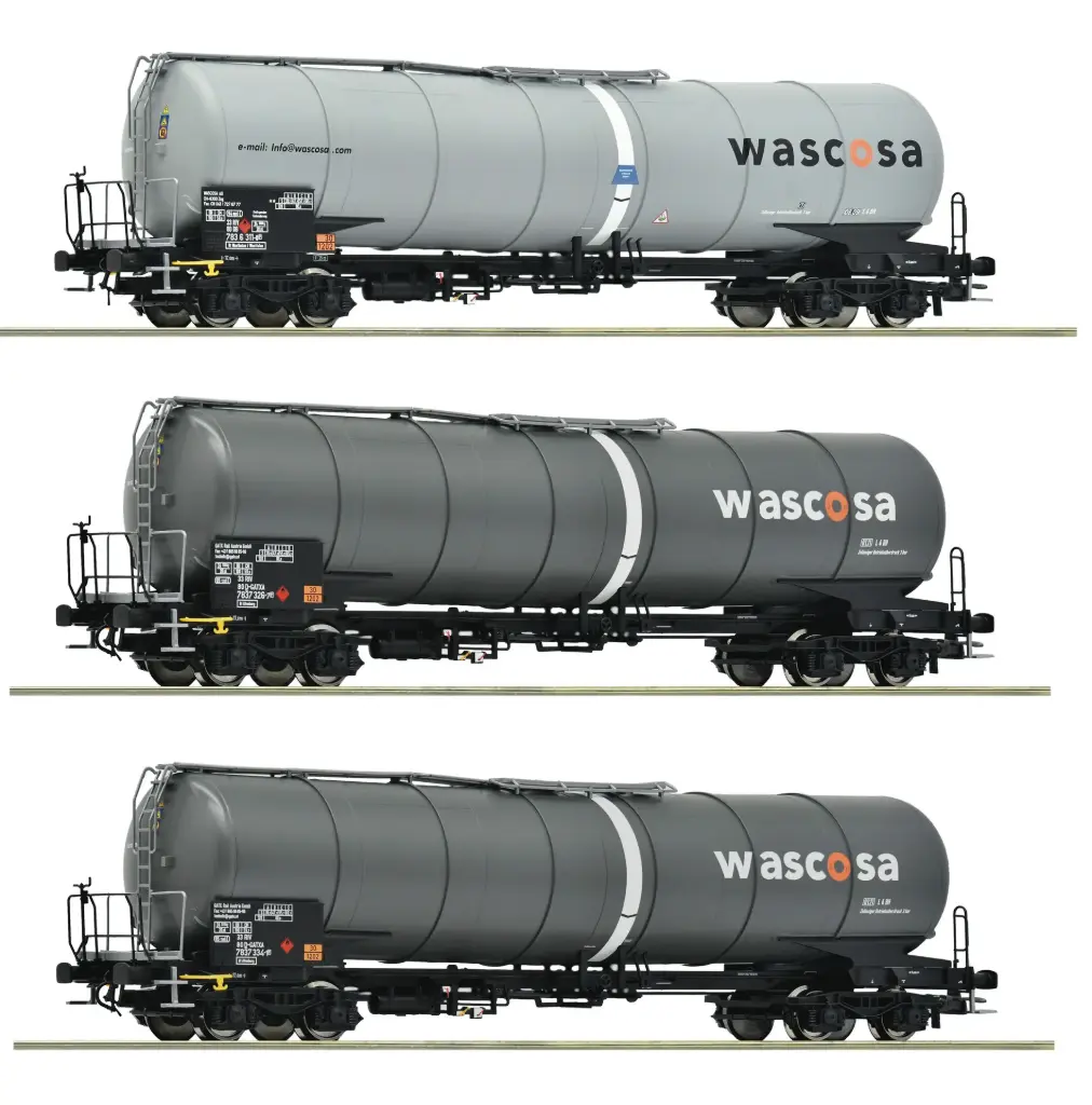 [ROC 6600143] Roco : Wagons Citerne GATX Wascosa ( 3 pcs)