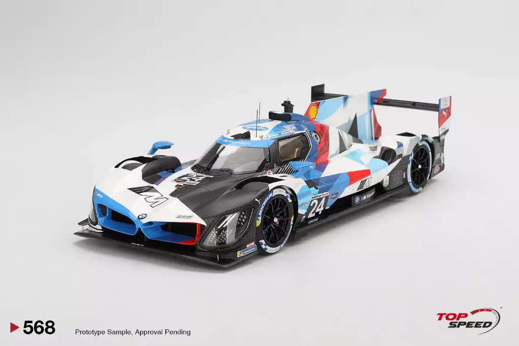 [TOS TS0568] Top Speed : BMW M Hybrid V8 GTP #24 BMW M Team RLL 2024 IMSA Daytona 24 Hrs P. Eng - A. Farfus - J. Krohn - D. Vanthoor [1/18]