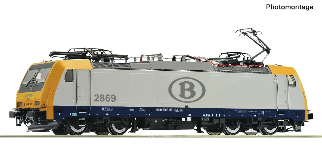 [ROC 7500166] Roco : Locomotive électrique BR186 (#2869) - SNCB │Continu - Analogique [Epoque VI]