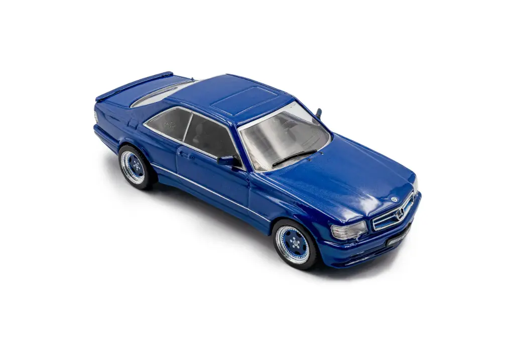 Solido : Mercedes Benz 560 SEC AMG WideBody │ Bleu [1/43]