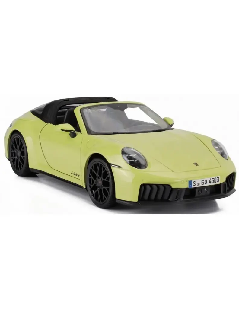 Maisto : Porsche 911 (992.2) Targa 4 GTS Hybrid │ 2024 - Yellow [1/18]