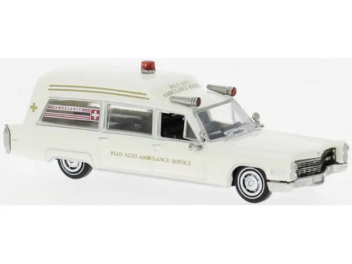 Brekina : Cadillac MILLER METEOR AMBULANCE 1966