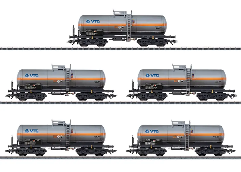 Marklin ; Wagons citernes VTG Transport de Chlore 