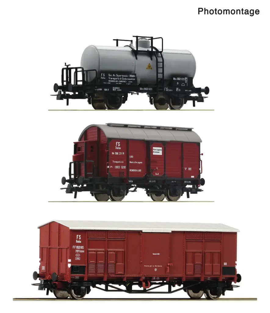 [ROC 6600229] ROCO 3 piece set: Branch line goods train, FS 6600229